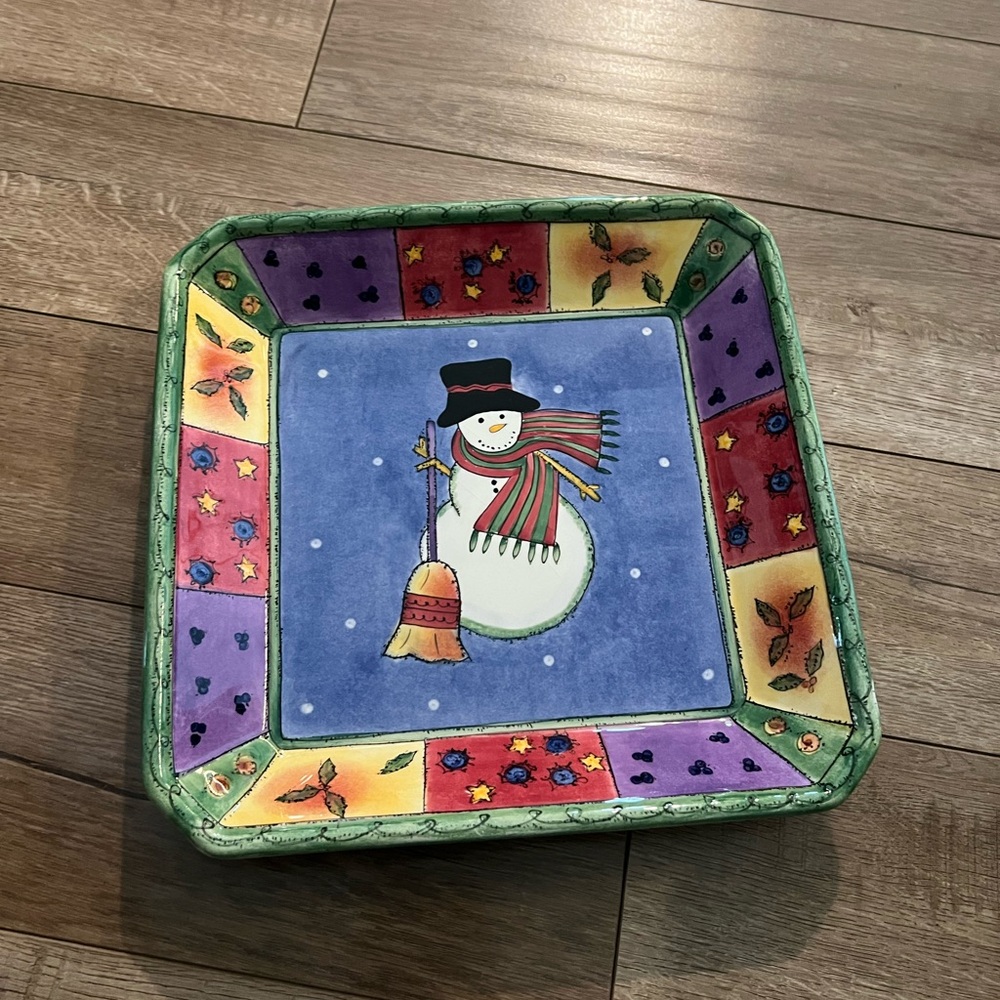 Sango Holiday Decor Snowman Plate